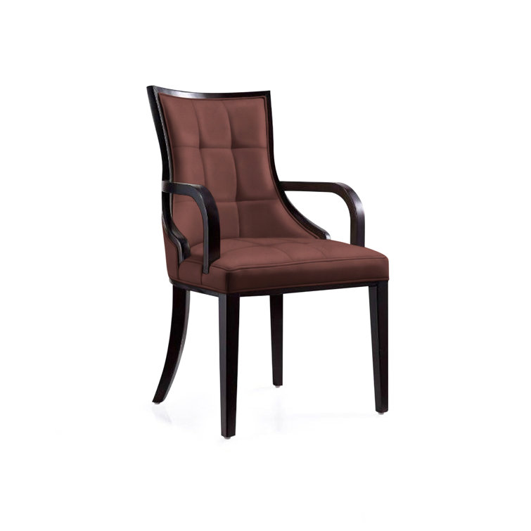 Upholstered Solid Wood Arm chair