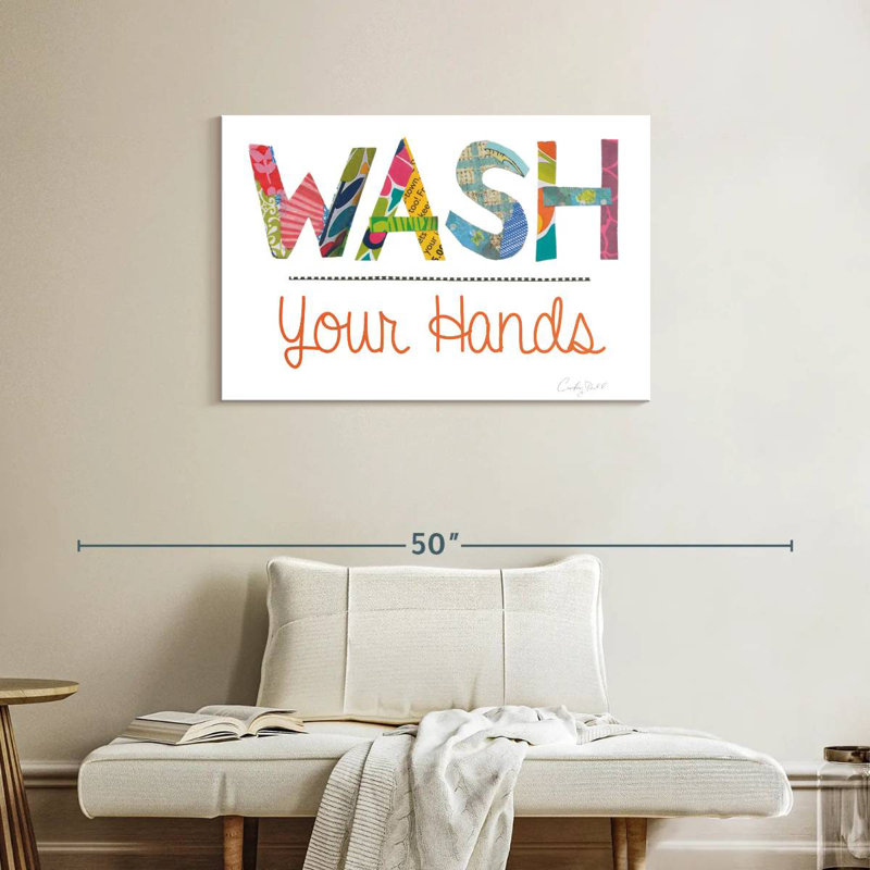 Tergel Wash Your Hands Rule, 24" H x 36" W
