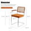Modern Cantilever Upholstered Rattan Accent Chair Set Of 2-1202590866