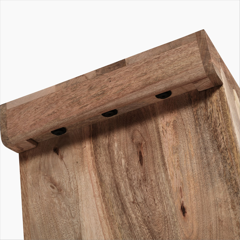 Farmhouse Mango Wood Entryway Table, Natural