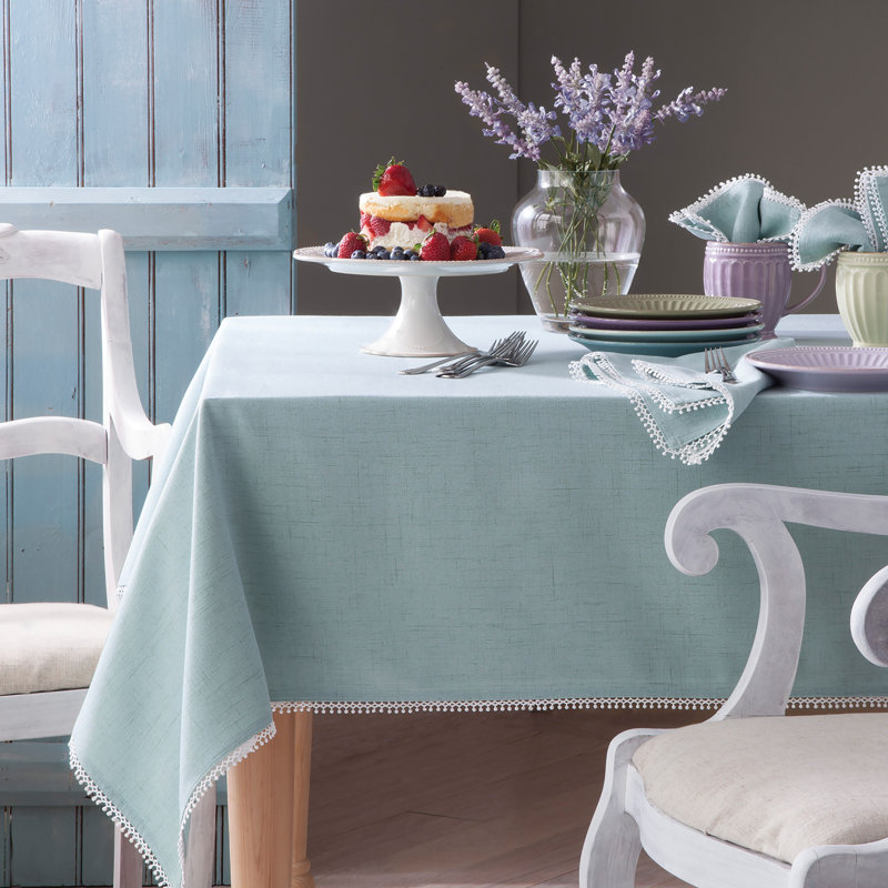 Lenox French Perle Tablecloth, Ice Blue, 70" Round