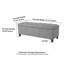 Banc de rangement rembourré en similicuir-475071750