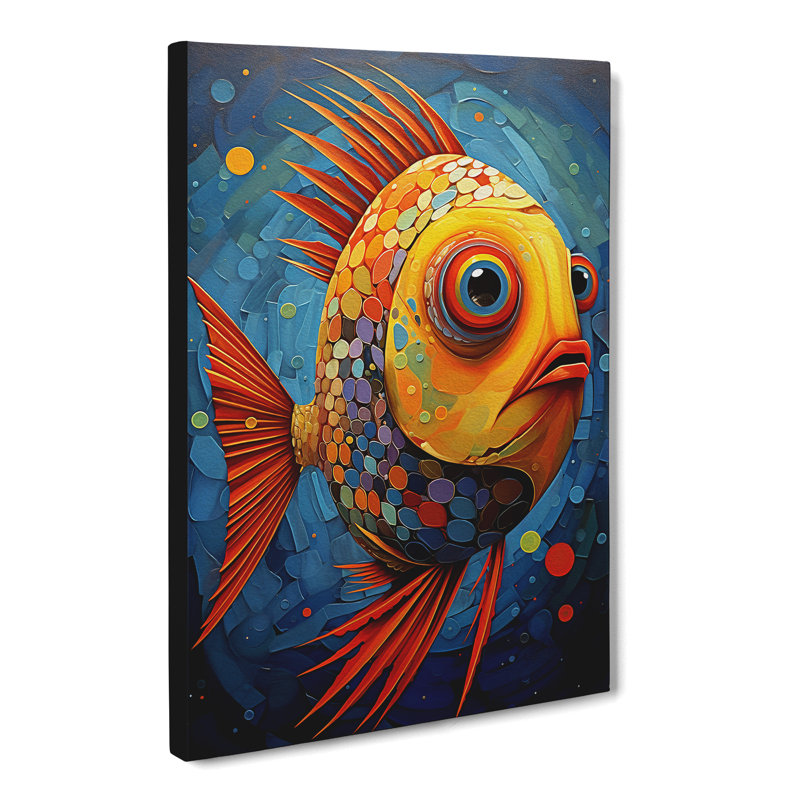 Fish Expressionism No.2 - No Frame Print, 60cm H x 40cm W x 3cm D
