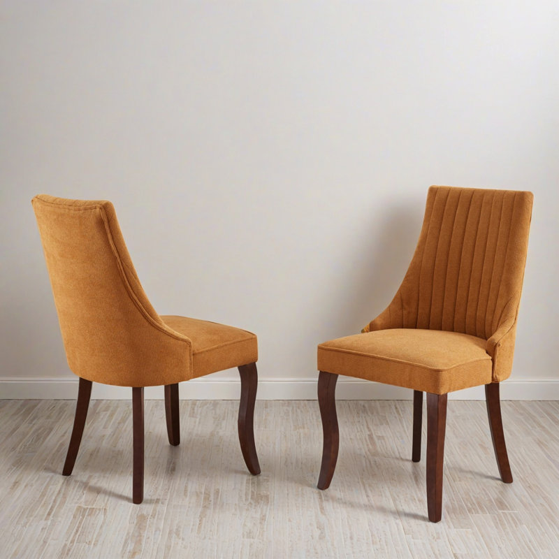 Ensemble de 2 chaises d'appoint Modern Kitchen, Jaune