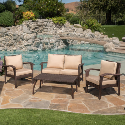 Enhance Your Outdoor Space With The Honolulu 4pc Pe Wicker Set (kd): Stylish And Durable Seating For Any Patio -  Red Barrel StudioÂ®, 85170FE88D0944ADAA9D47F82EBC6314