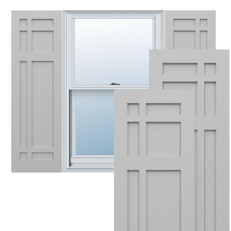 Volets à fixation fixe en PVC True Fit San Juan Capistrano, Avec un couche d'aprêt, 15", 35"