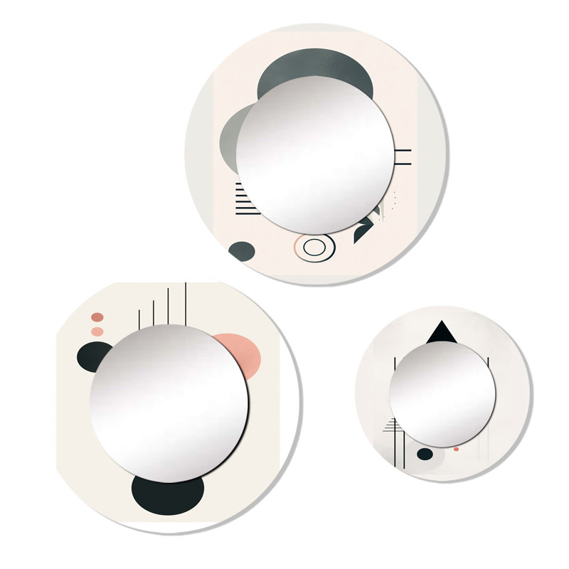 Ensemble de 3 miroirs en aluminium Abana