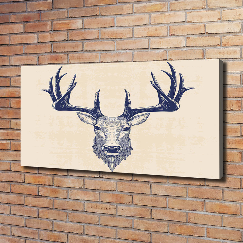 Deer Head - Wrapped Canvas Print