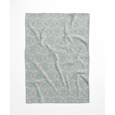Bees & Butterflies Sage Velveteen Fleece Blanket