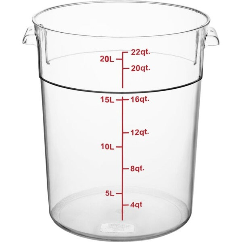 Choix 22 pte Contenant alimentaire transparent en polycarbonate rond
