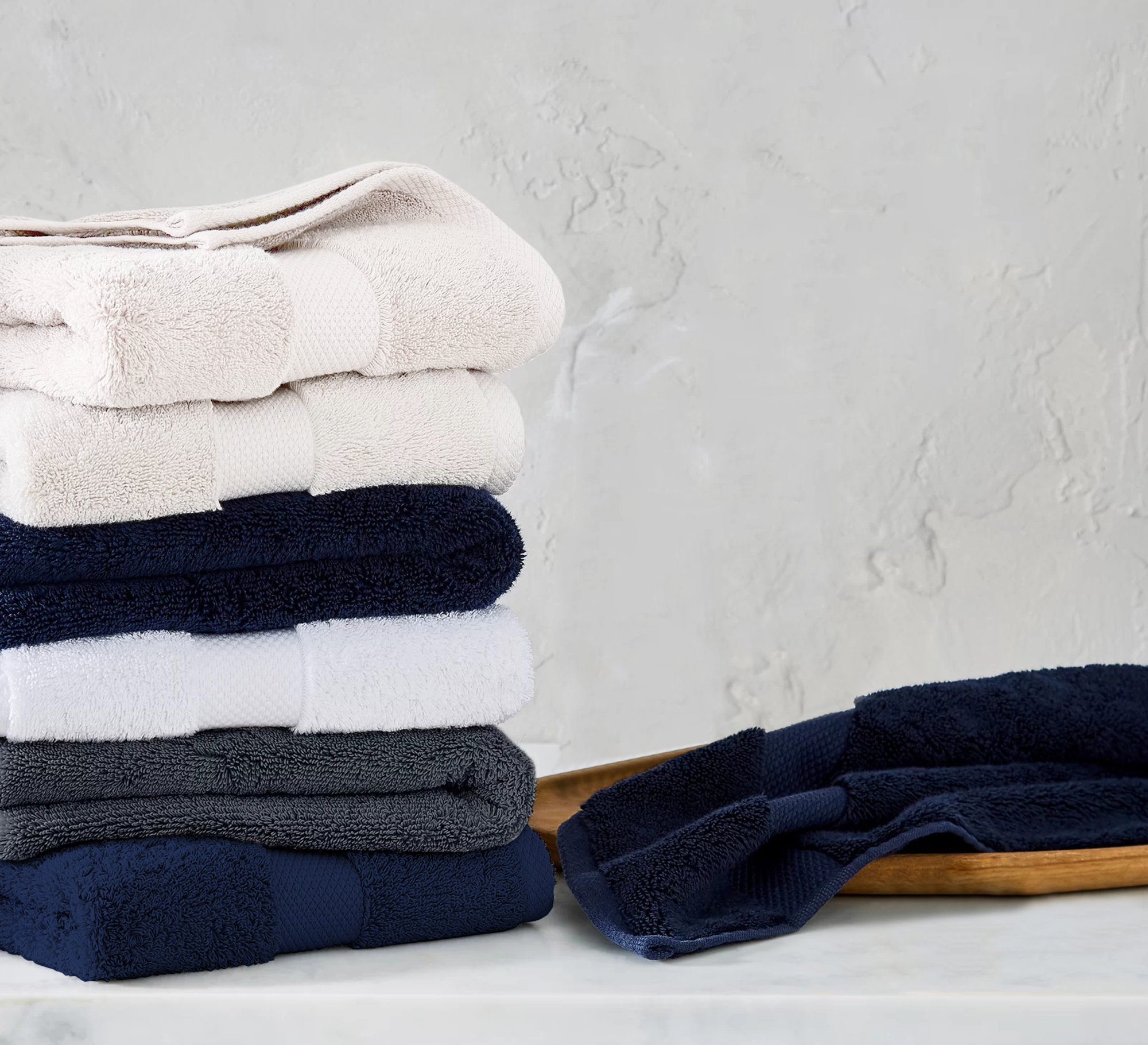 Delara 100% Organic Cotton Luxuriously Plush Bath Towel 10 Piece Set GOTS &  OEKO-TEX Certified