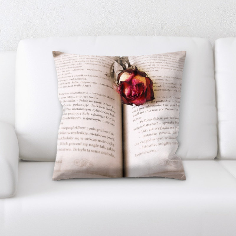 Coussin décoratif à livres