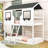 Twin Over Twin Wood Bunk Bed With Guardrails And Ladder, Playhouse Design-1987807519