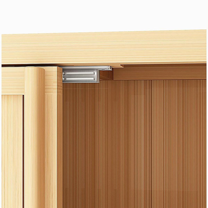 Armoire de rangement en bambou avec tablettes Living Room, Naturel