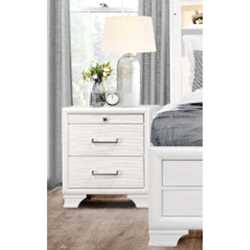 Civic White Nightstand