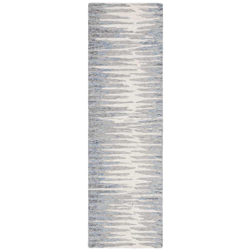 Urja Abstract Hand Tufted Wool Abstract Rug, Runner 2'3" x 8'