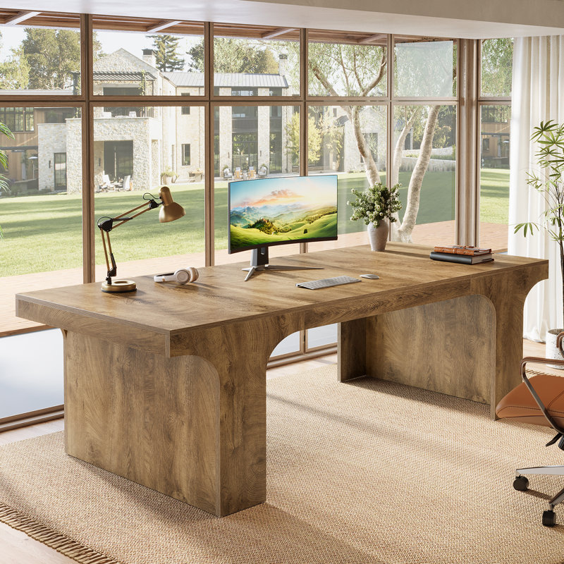 70.87" Executive Office Desk, Brown