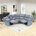 Blue Gray Microfiber