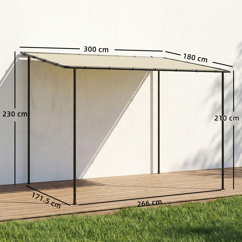 Pergola Gazebo, Cream, Powder Coated