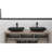 Rectangular Matte Black Glass Bathroom Sink. 22" X 14". Faucet And Pop-Up Drain. Elegant Style. Corrosion . Complete Kit Length. Drain Included. Classic To Rust