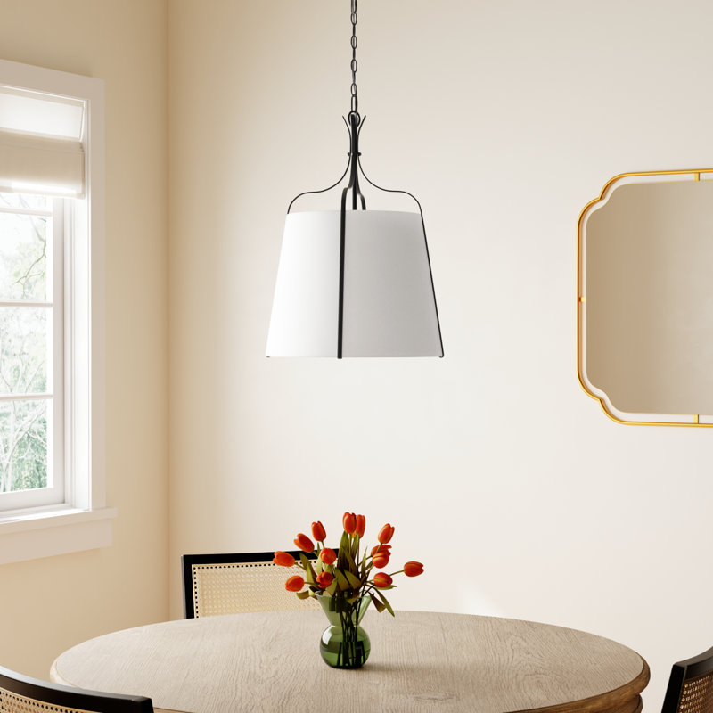 Latika Tristan 1 - Light Bell Pendant, Smith Steel, 24.75" H x 18.25"W x 18.25" D