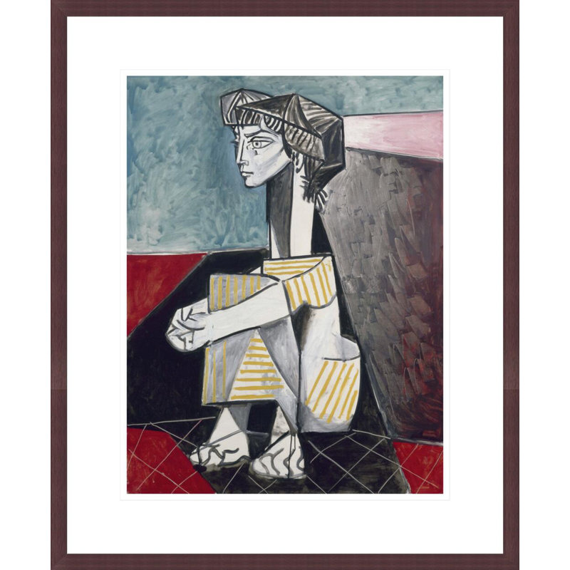 Jacqueline aux mains croisées par Jacqueline Picasso, H 21,58 po x l 17,75 po