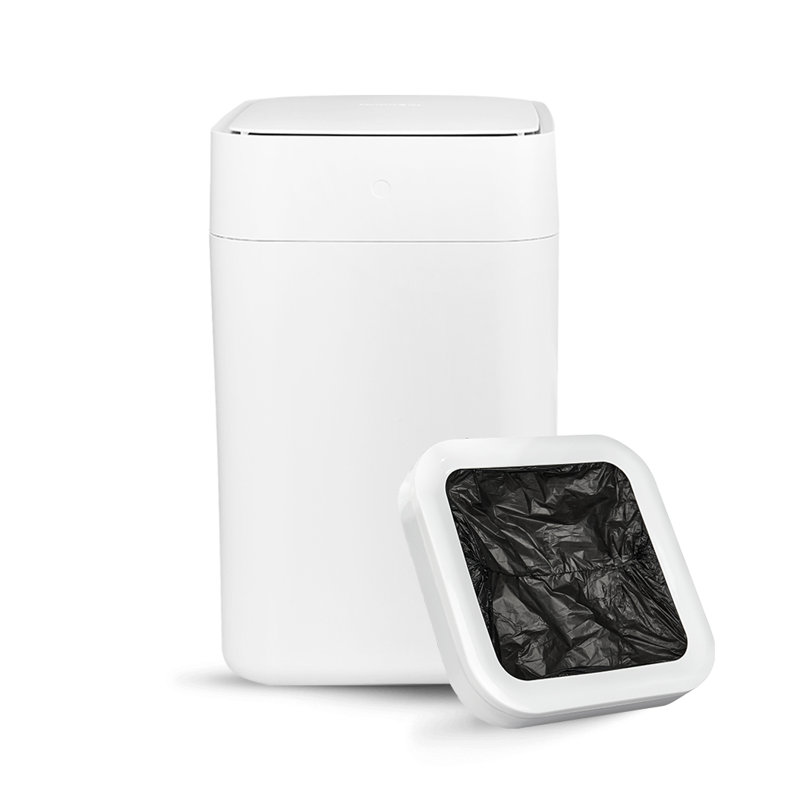 Plastic Motion Sensor Trash Can - 4 Gallons, White