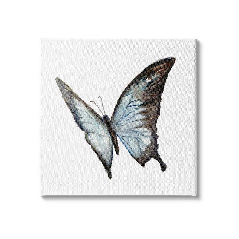 «Ulysses Butterfly Children Nursery Insect» par Fox Hollow Studios - Peinture, H 24 po x l 24 po x P 1,5 po, Toile tendue