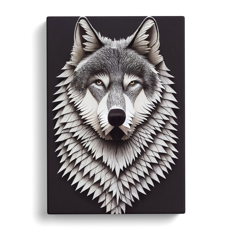 XC1022-5285X Wolf Spikes No.1 - Wrapped Canvas Graphic Art, 50cm H x 35cm W x 3cm D