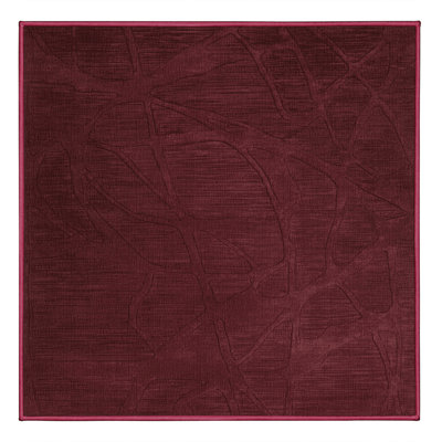 Machine Washable Abstract Red Area Rug