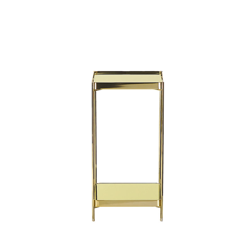 Garrity Glass Top End Table, Gold