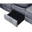 Fauteuil inclinable confortable en velours avec tiroir de rangement et table inclinable grise - 3 sièges, et relaxant, stable, fabrication touffetée élégante, apaisante-374539129
