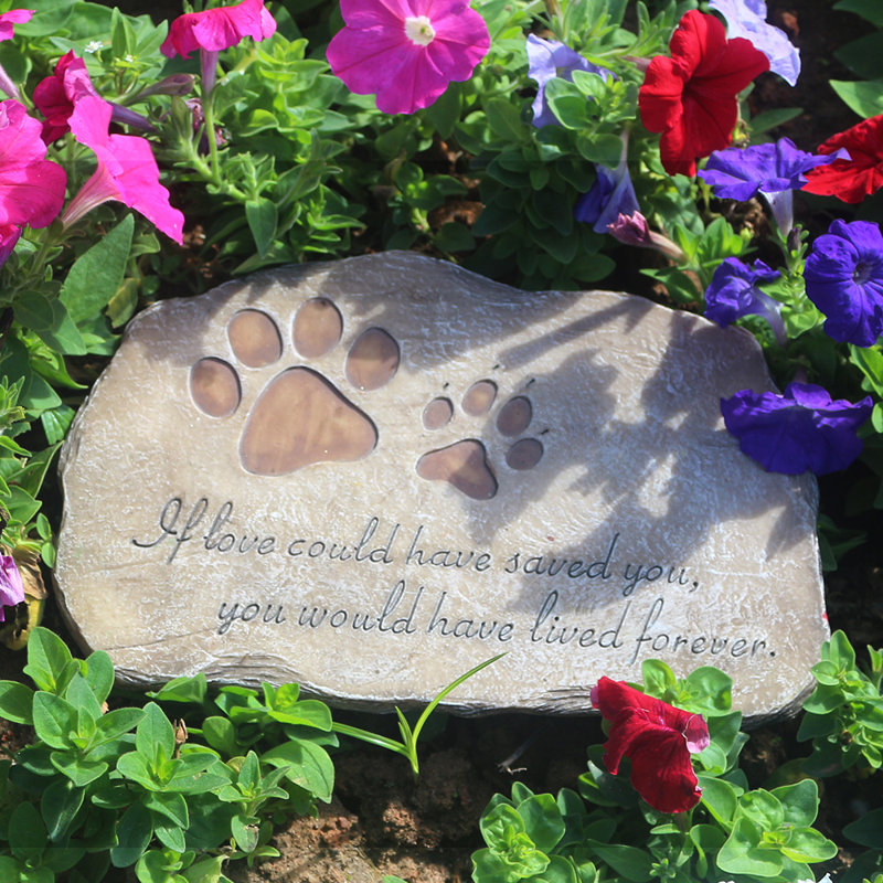 BONKZEBU Hond Pawprint Memorial Stone Graveerbaar