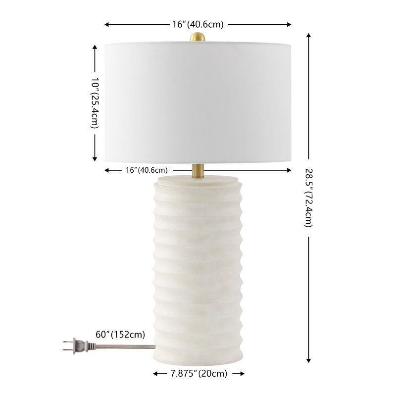 Grassingt Resin Table Lamp, Bone