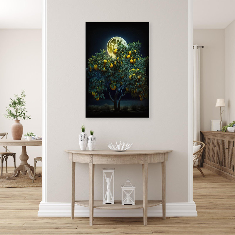 «Lemon Tree Under the Mooonlight», impression sur toile tendue, H 36 po x l 24 po x P 1,25 po