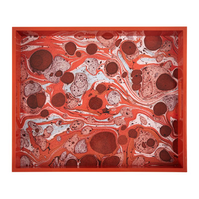 CARNELIAN RECTANGULAR TRAY SIENNA 17" D X 2" H