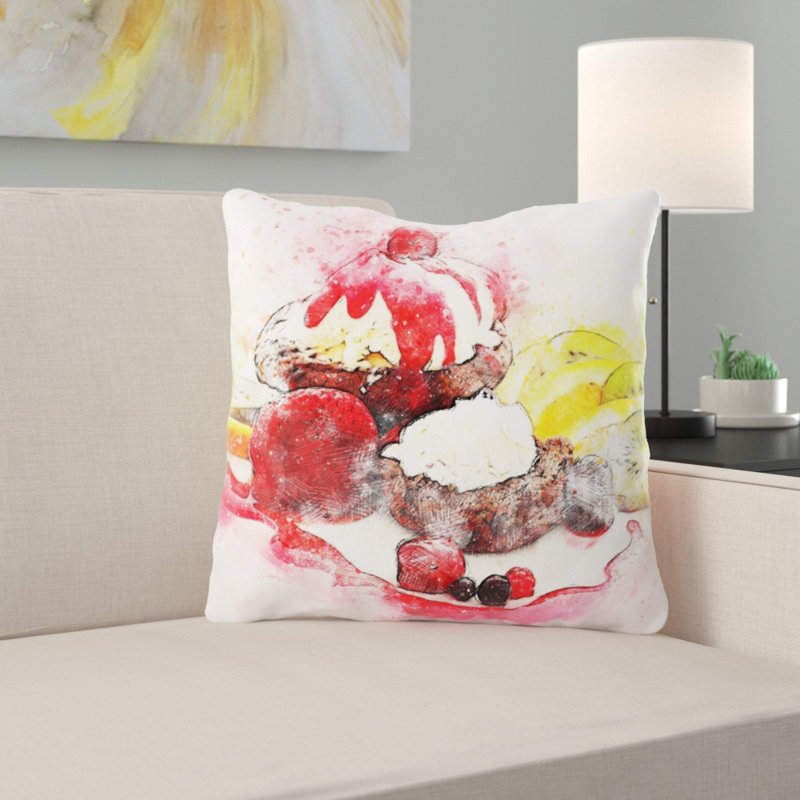 Coussin décoratif à gâteaux Oakern, Microsuède, Intérieur