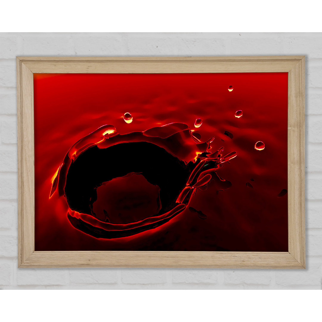 Red Water Splash - Einzelner Bilderrahmen Kunstdrucke