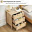 55.1cm W Solid Wood Bedside Table