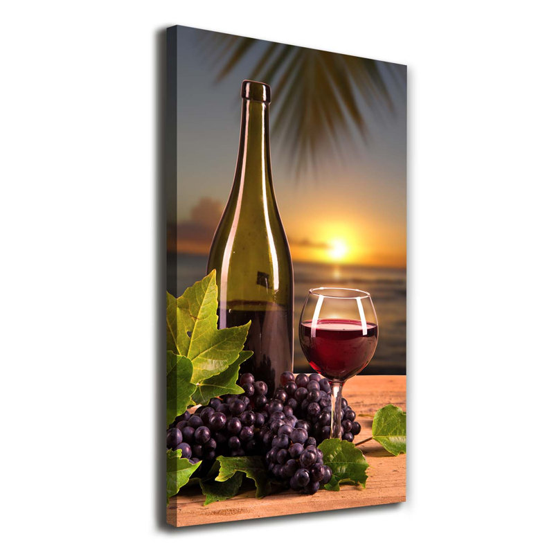 Grapes And Wine - Wrapped Canvas Print