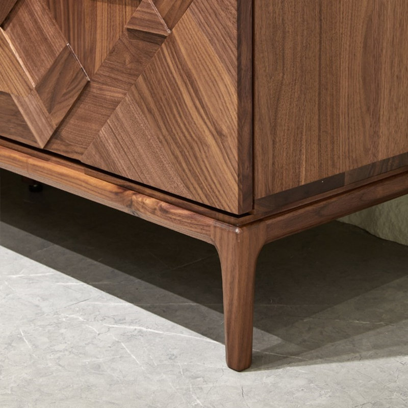 Creative Solid Wood TV Stand, 31.5"H x 78.74"L x 17.72"W