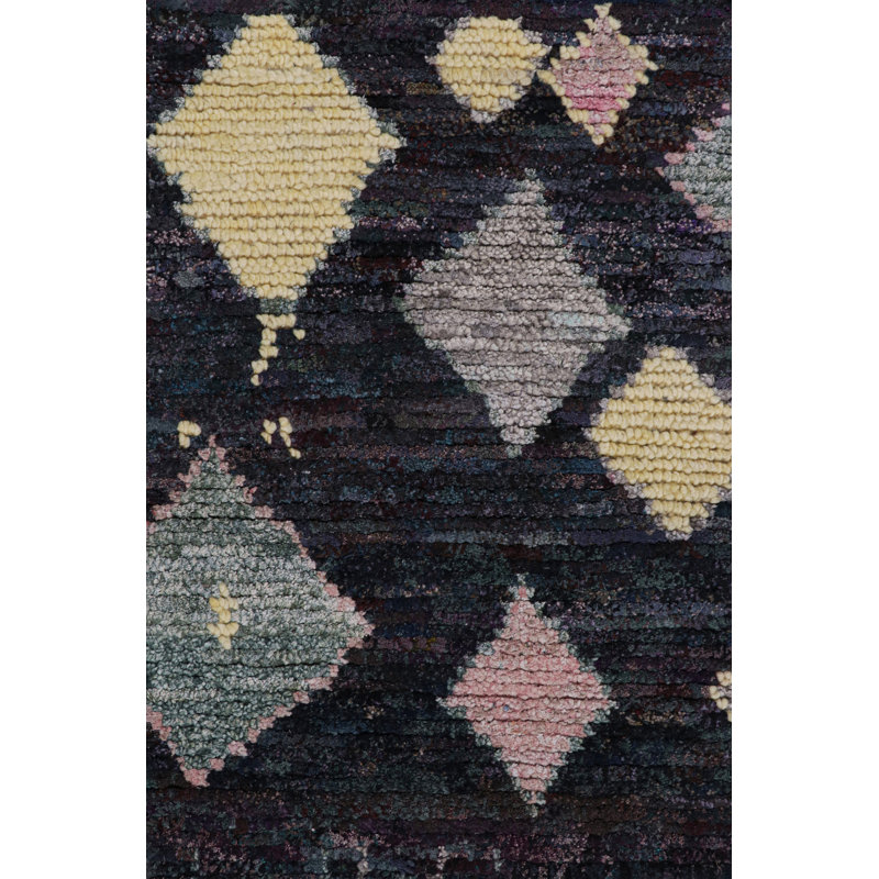 Moroccan Hand Knotted Area Rug, Rectangle 8' x 10'