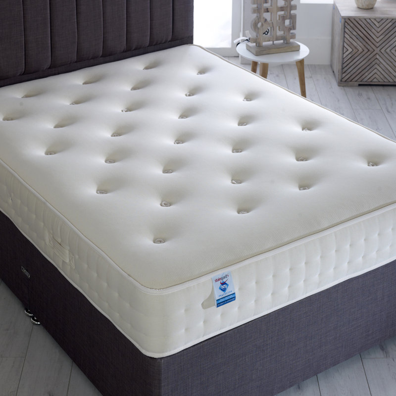 Staingard & Sanitized Hotel Natural Shakespeare Beds Pocket Sprung 1000 Mattress, Kingsize (5')