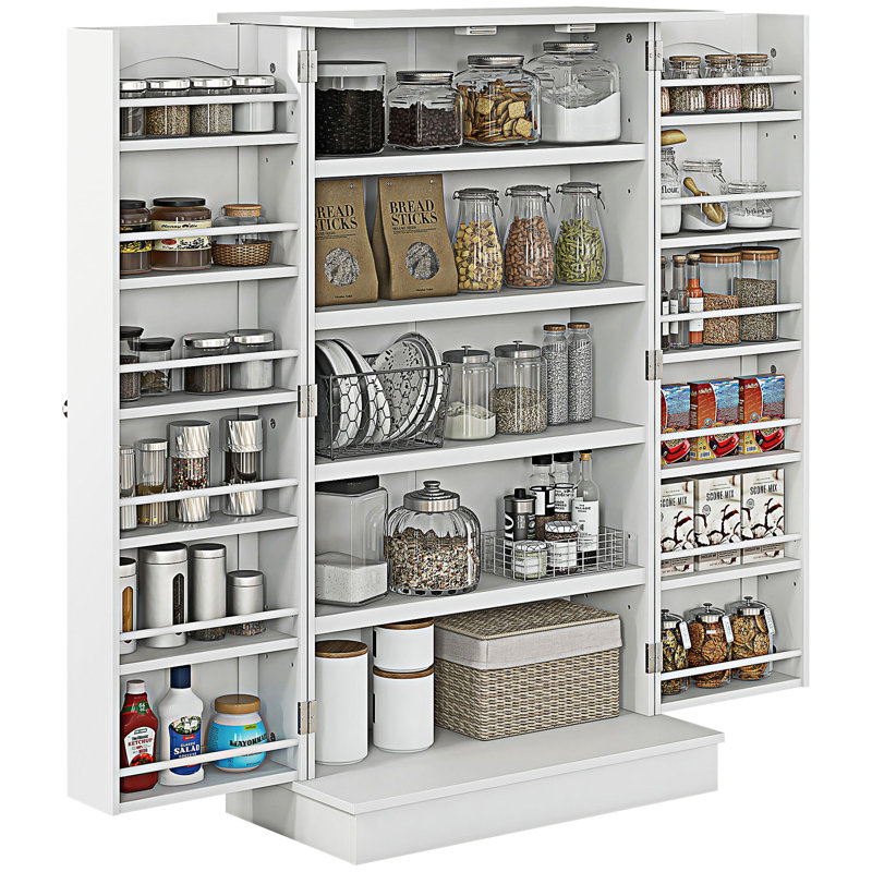 Armoire de cuisine avec tablettes à 5 niveaux