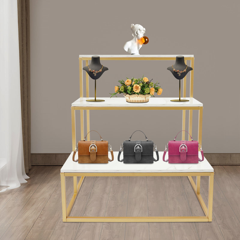 3 Tier Display Table Purse Display Stand Handbag Display Stand