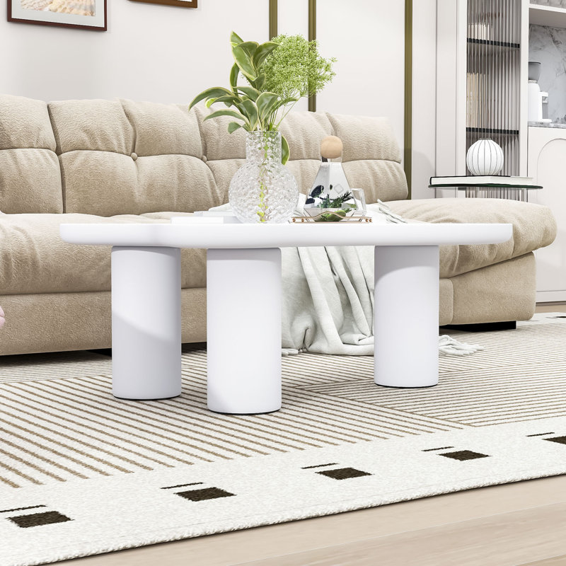 Table basse en forme de nuage au design minimaliste - durable, sécuritaire, Blanc