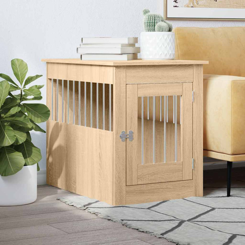 Pet Crate, 68cm H x 55cm W x 80cm D, Sonoma Oak