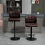 Ensemble de 2 tabourets de bar réglables avec coussin rembourré épais et repose-pieds en métal pour bar personnel-580568495