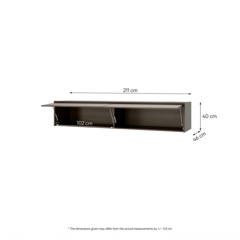 Mathusalem BC-15 211cm Over-Bed Storage Unit in Oak Dunin