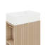 Meuble-lavabo de 18,6 po avec lavabo - armoire avec tablette double couche, porte-papier hygiénique, porte à fermeture en douceur silencieuse et option de montage gauche / droite-22945052